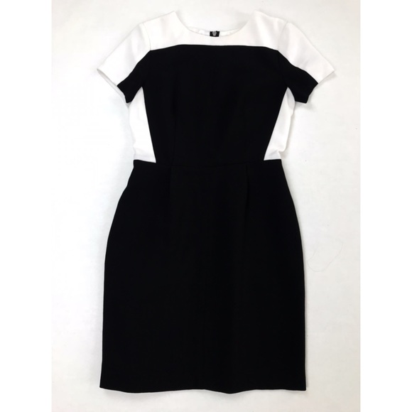 Club Monaco Dresses & Skirts - Club Monaco Black White Short Sleeve Sheath Dress